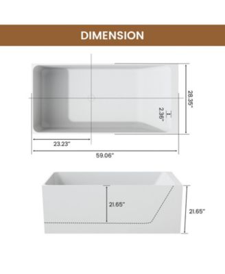 Freestanding Engineered Stone Bathtub