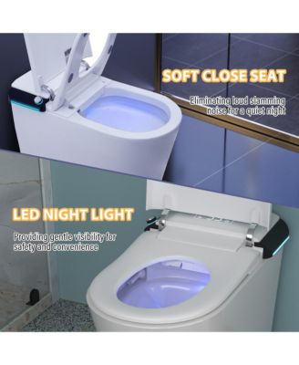 Smart Tankless  Bathroom Fixture,Elongated Heated Seat,Auto Open/Close,Warm Wash/Dryer,Foot Sensor Flush.