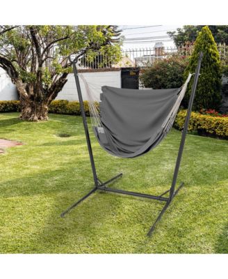 Adjustable Hammock Chair with Stand 6 Adjustable Positions Storage Pocket Sturdy