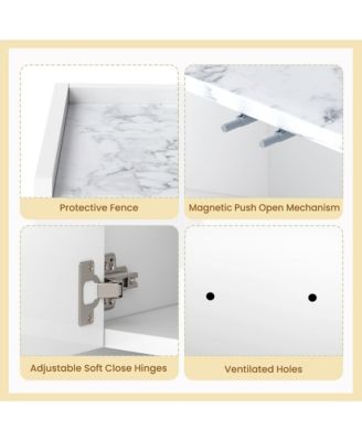 Shoe Storage Cabinet Freestanding Shoe Organizer w/ Anti-tipping Kit Open Shelf