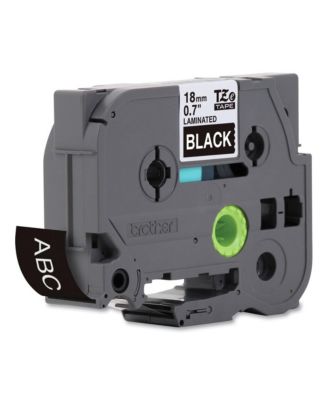 TZE345 0.7 in. x 26.2 ft. TZe Standard Adhesive Laminated Labeling Tape - White on Black