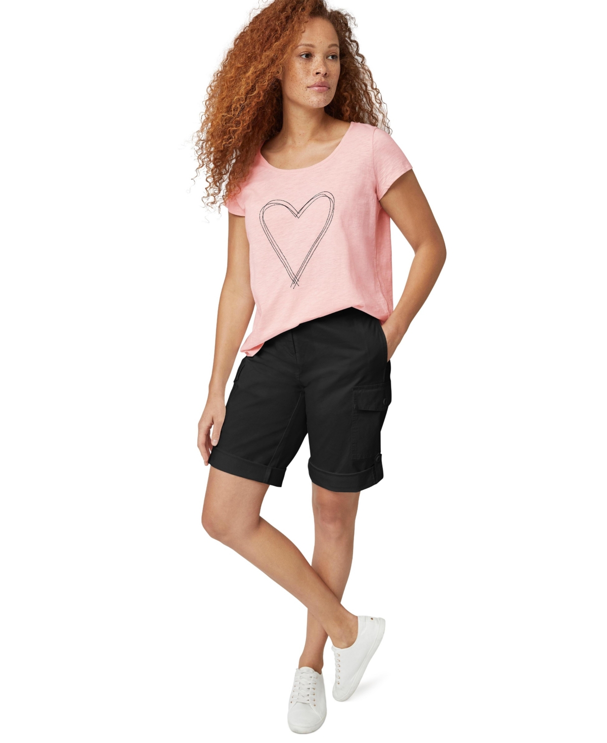 ellos Women's Plus Convertible Cargo Shorts