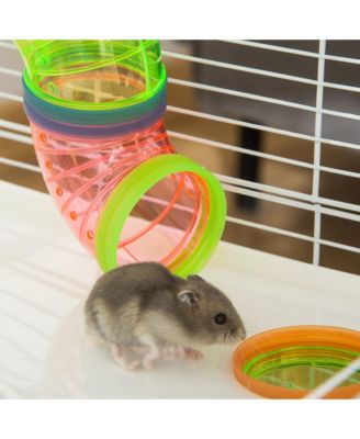 23" 5-Tier Hamster Cage with Wheel and Water Bottle,
