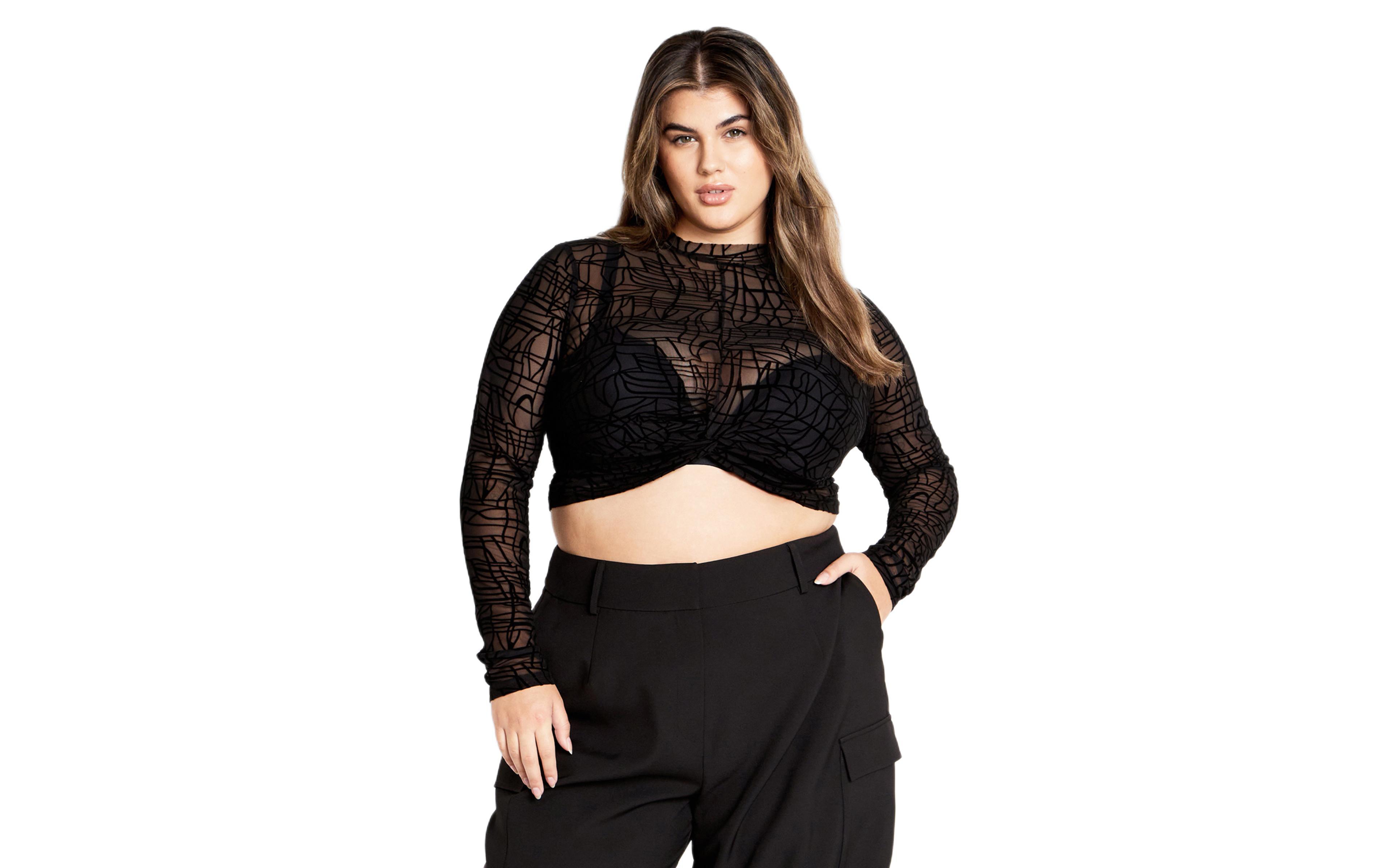 City Chic Women's Swirl Frankie Top