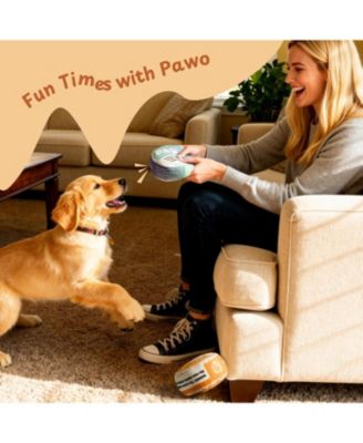 PAWO Pouch Dog Squeaky Toy, Funny Stuffed Plush Toy with Crinkle Paper, Cool Stuff for Puppy, Fetch & Chew Toy for Small Medium Dogs