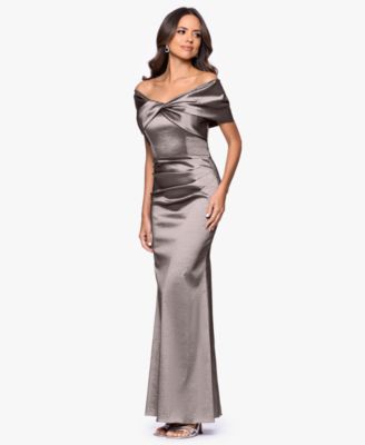 Women's Off-The-Shoulder Ruched Long Gown