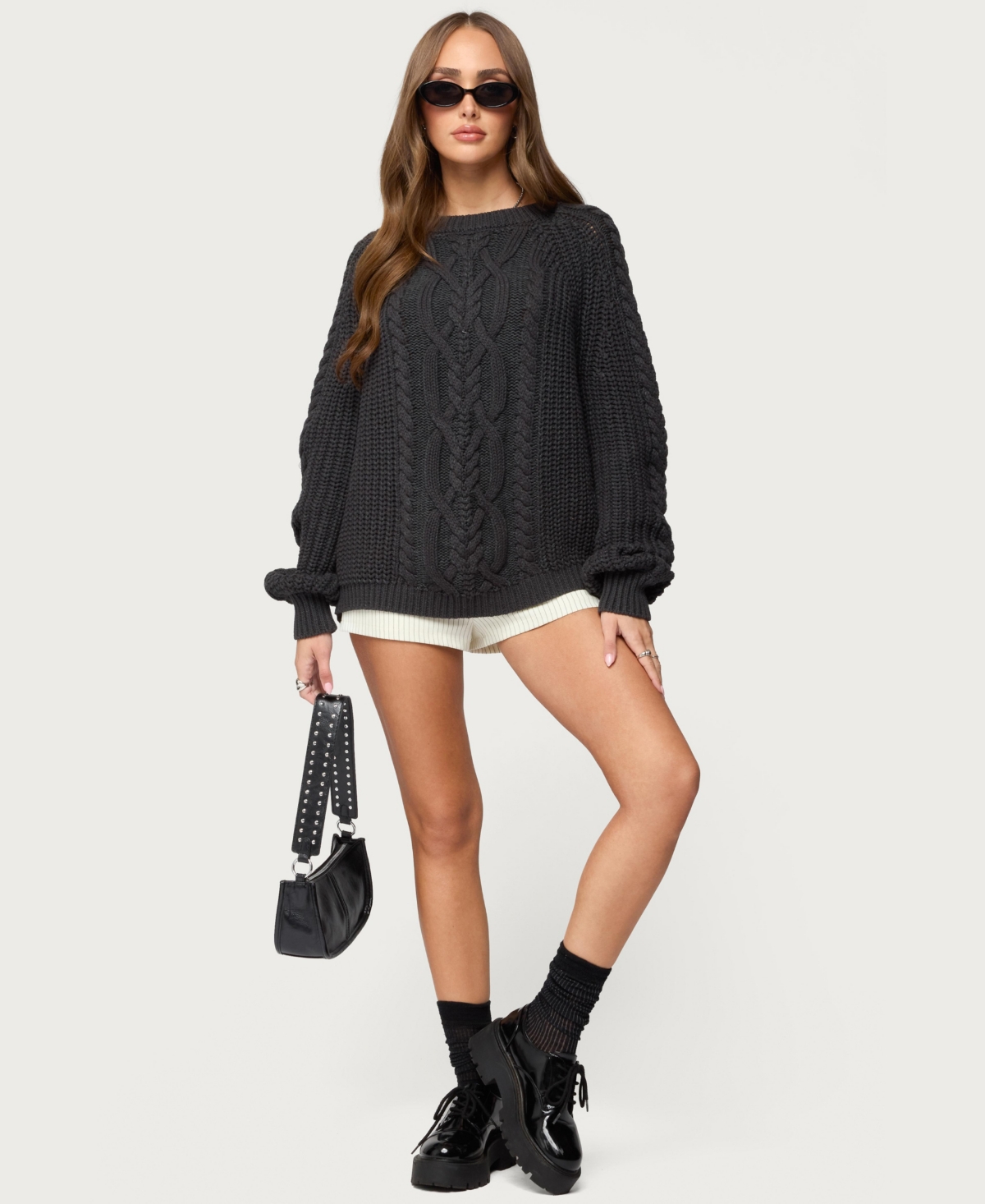 Edikted Women's Lira Chunky Cable Knit Sweater