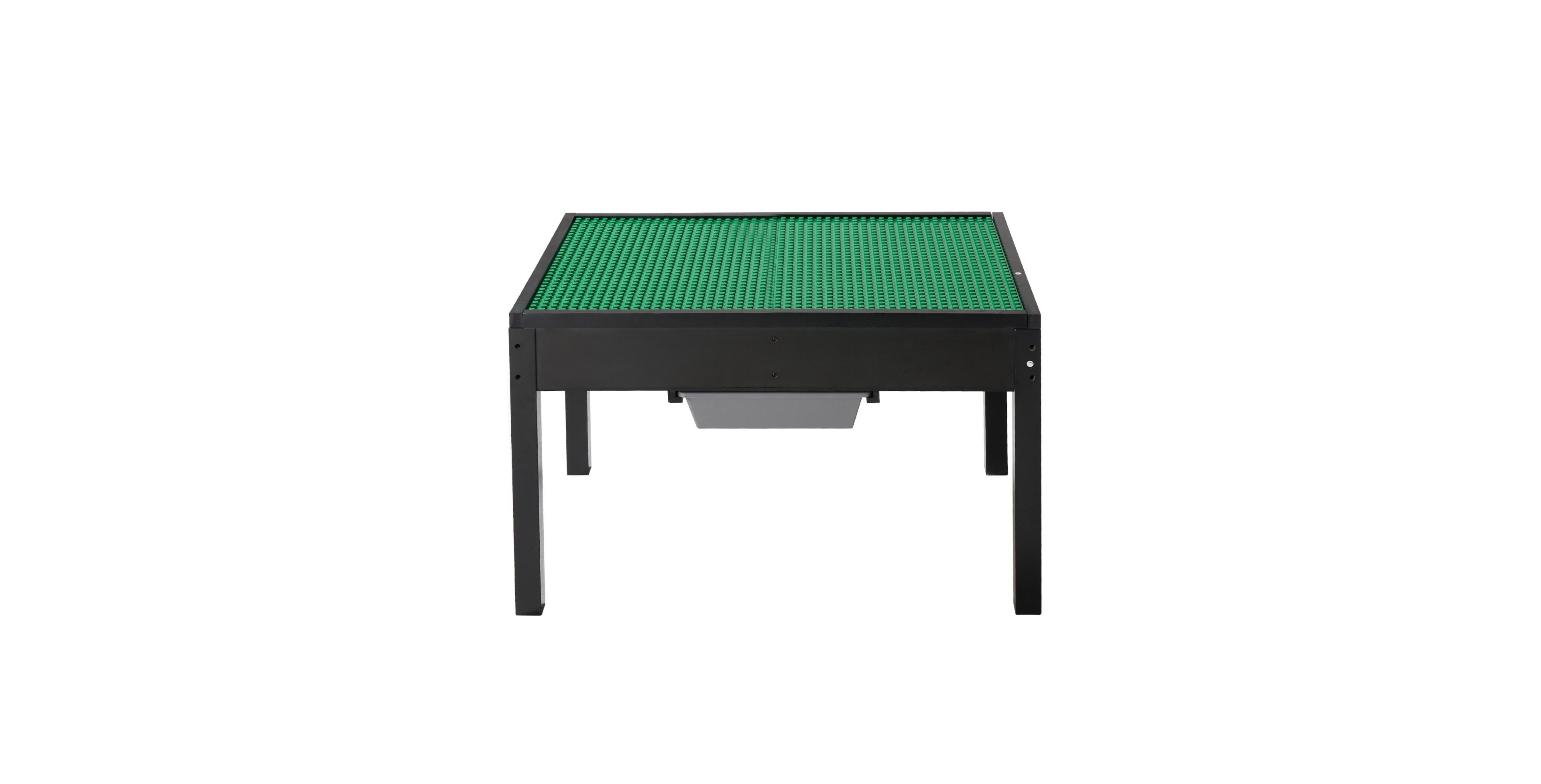 Sugift Reversible Activity Table with Building Block Top & Large Storage Capacity