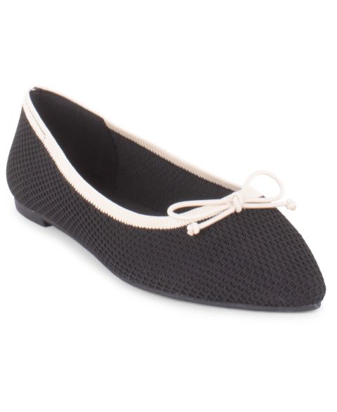 Женские балетки Tahari Bogota Ballet Flats, цвет: Чёрный / Слоновая кость
