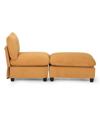  68.5" Corduroy Upholstered Indoor Chaise Lounge Chair