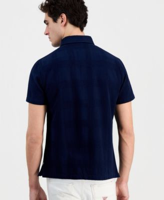 Men's Cotton Castro Linear Woven Short-Sleeve Shirt