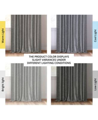 French Pleat Vintage Textured Faux Dupioni Silk Blackout Curtain