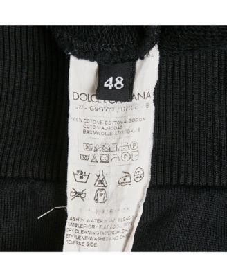 Men's men Black Floral Flocked Cotton Hoodie