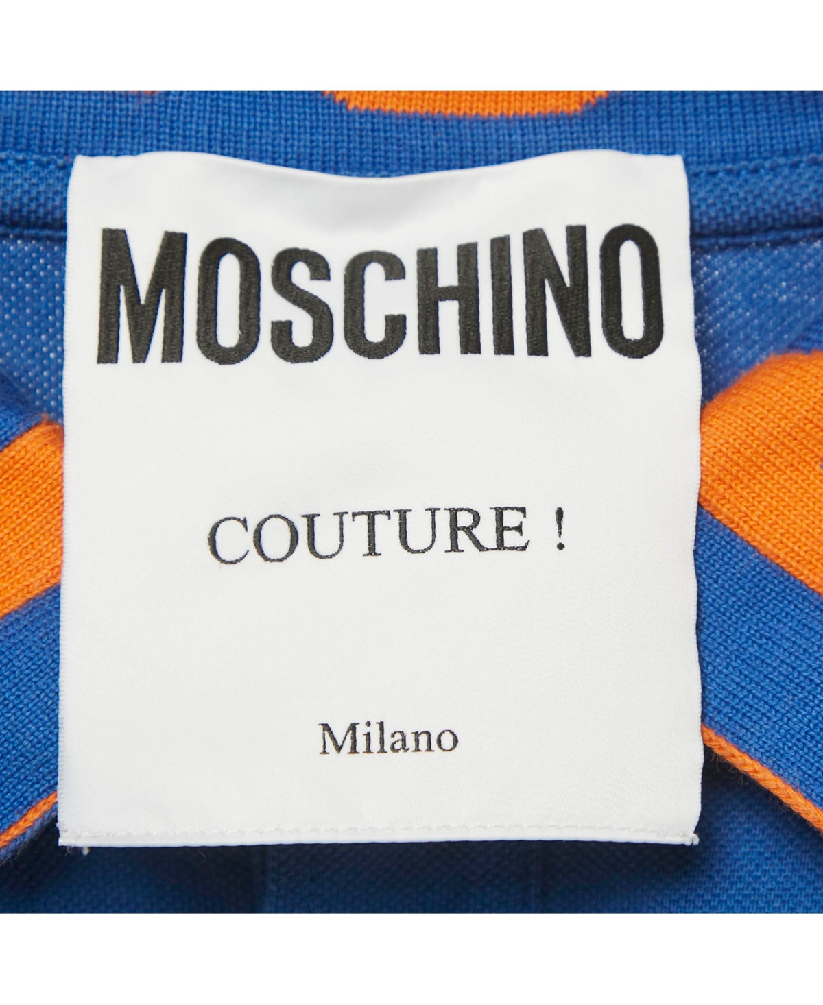 Pre-Owned Moschino Men's Cotton Pique Long Sleeve Polo T-Shirt