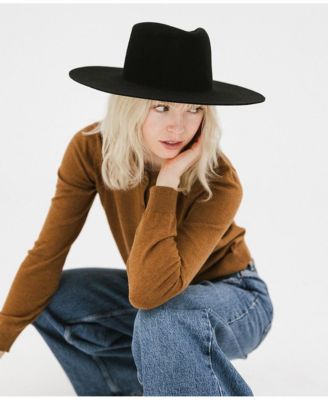 Dakota Wide Brim Felt Hat with Triangle Crown