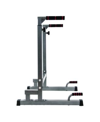 BalanceFrom Multi Function Home Gym Exercise Dip Stand, 500lb Capacity, Gray