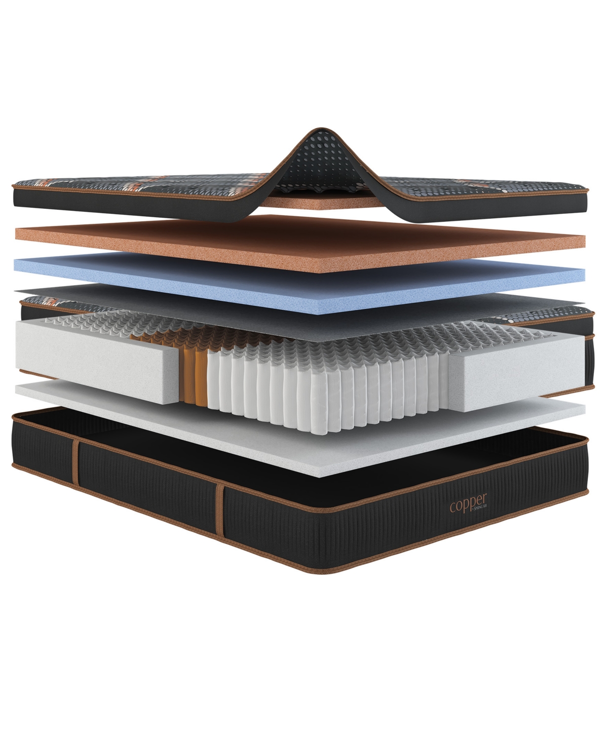 Spring Air Copper Hybrid Quilted 16.5" Cushion Firm Euro Pillow Top Mattress, California King