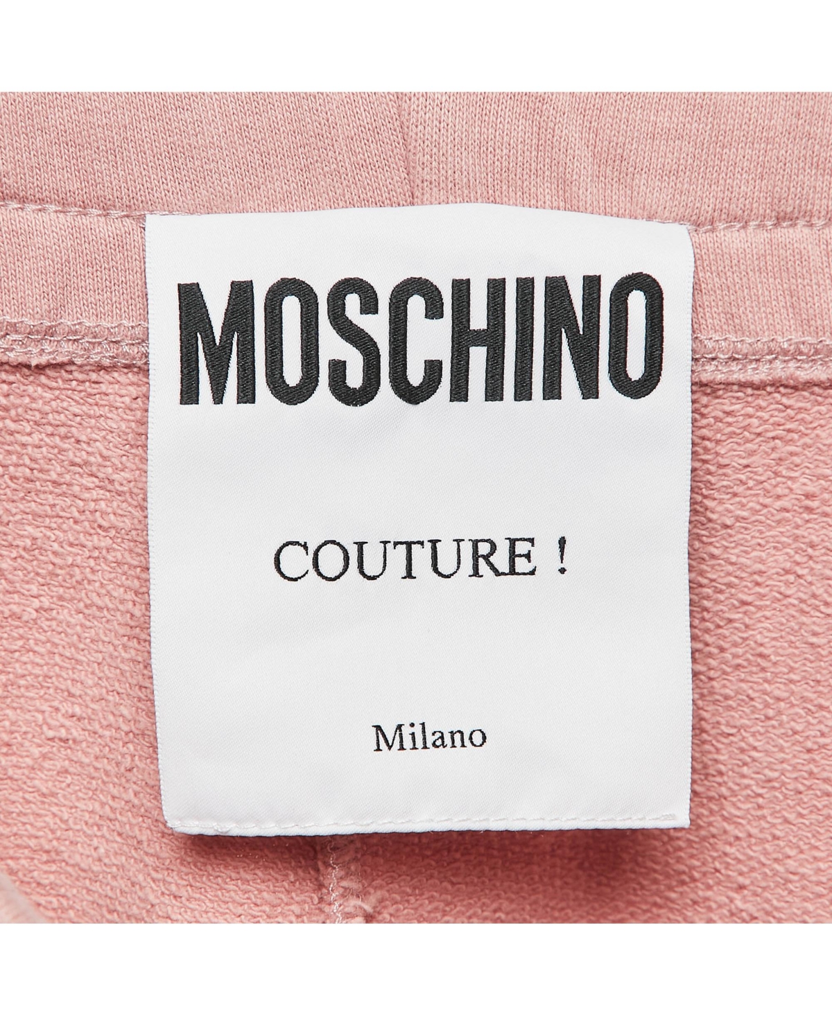 Pre-Owned Moschino Women's Pink Logo Print Cotton Sweatpants