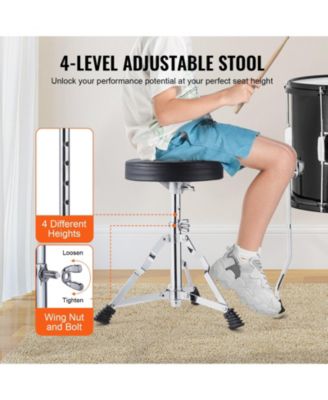 Kids Drum Set 5-Piece 16" Full Beginner Kit with Cymbals Pedals