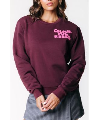 Women's Logo Wave Puff Relaxed Sweat Port Red