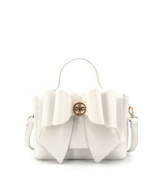 Noble Cross-Bow Embossed Small Satchel Bag