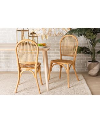 Wina 2-Pc. Rattan Bohemian Dining Chair Set