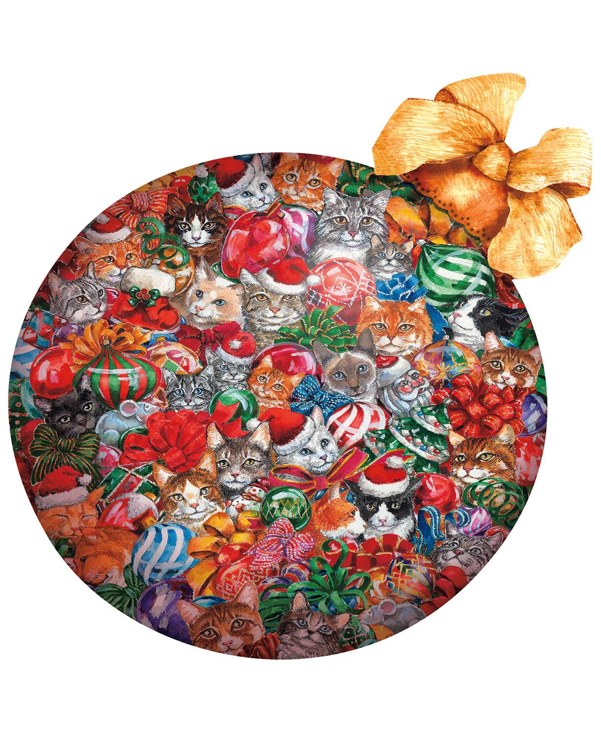 SunsOut Cat Christmas ornament 750 piece Jigsaw Puzzle for Adults Special Shape Christmas