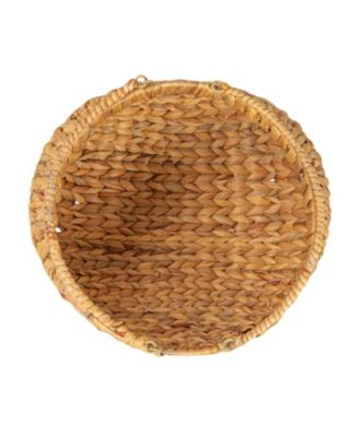 Water Hyacinth Handwoven Flower Basket Set of 2