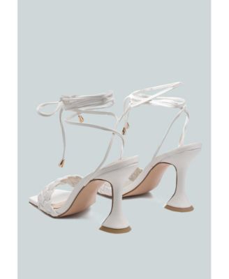 Womens Skora Tie Up Spool Heel Sandals