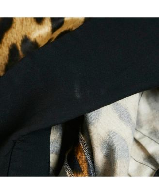 Women's Couture Brown Leopard Print Cotton Blend Shirt Dress