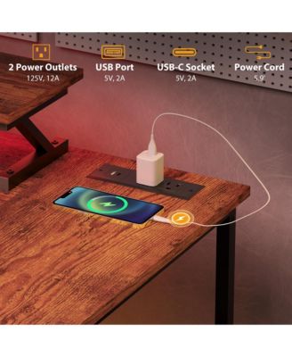 58" Reversible L Shaped Desk, Corner Computer Desk,