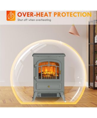 Electric Fireplace Heater with Realistic LED Flames