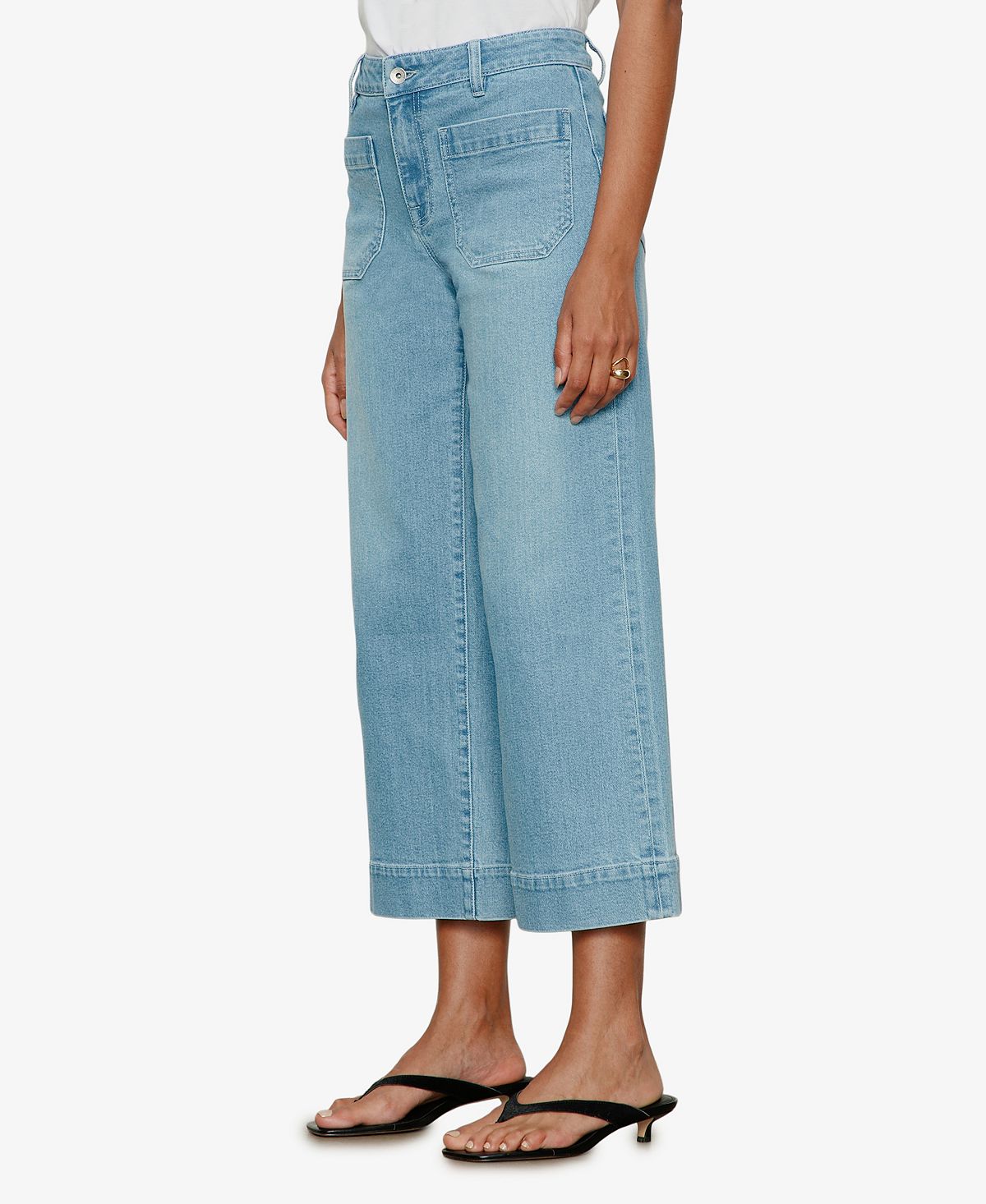 Sanctuary Women's The Marine Comfort-Stretch Wide-Leg Jeans view 3 — MAYCSS fashion products