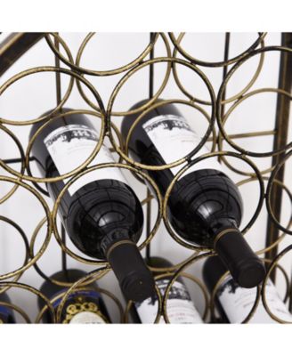 45 Bottle Large Metal Floor Freesding Locking Wine Rack Jail Renaissance Cage