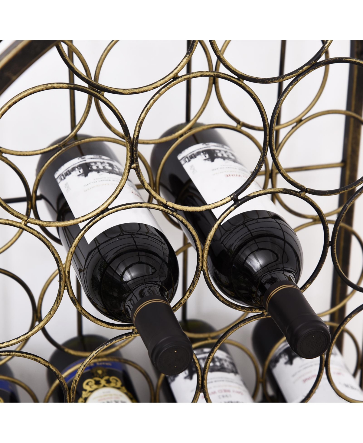 Homcom 45 Bottle Large Metal Floor Freestanding Locking Wine Rack Jail Renaissance Cage