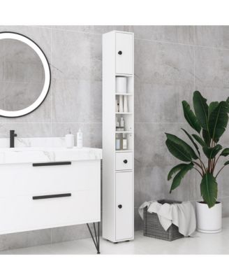 Bathroom Storage Cabinet w/ Shelves, Toilet Paper Cabinet,