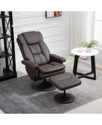 Swivel Recliner with Ottoman Reclining Chair and Footrest,