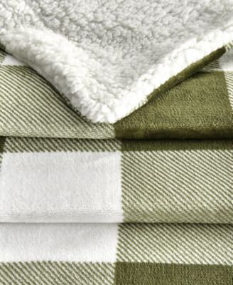 Velvet Plush Reversible Sherpa Throw Blanket