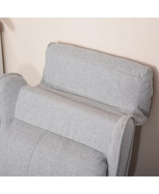 Kids Soft Sofa, Reclining Lounger Armchair w/ Footrest Storage Side Pockets