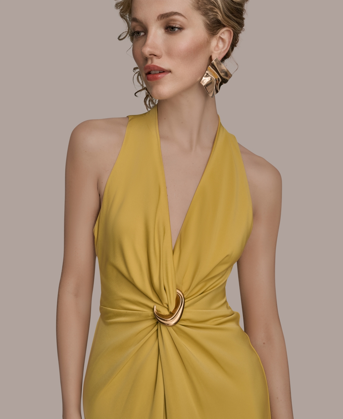 Donna Karan New York Women's V-Neck Sleeveless Dress