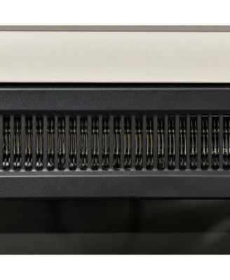 32" 1400W Electric Fireplace Mantel w/ Realistic LED Log Heater,