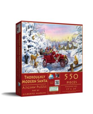 Thoroughly Modern Santa 550 piece Jigsaw Puzzle for Adults  Christmas