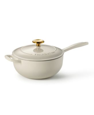 Bestow Enameled Cast Iron 3-Quart Saucier Pan with Lid