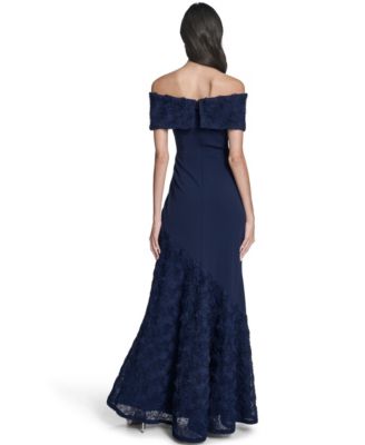 Women's Off-The-Shoulder Side Tuck Gown