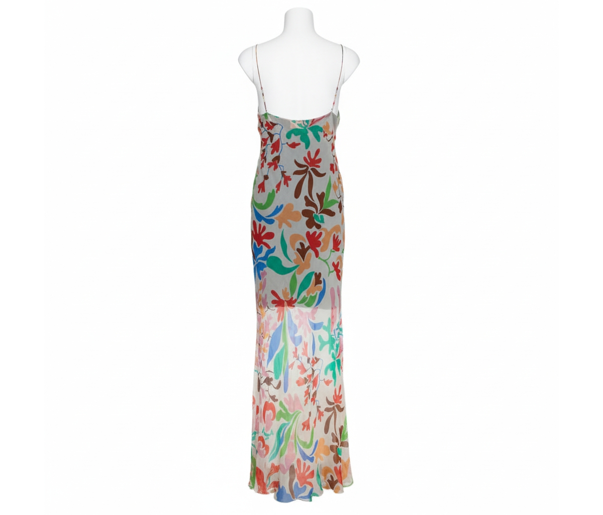 Pre-Owned Missoni Women's Cream Floral Print Crepe Sheer Maxi Dress