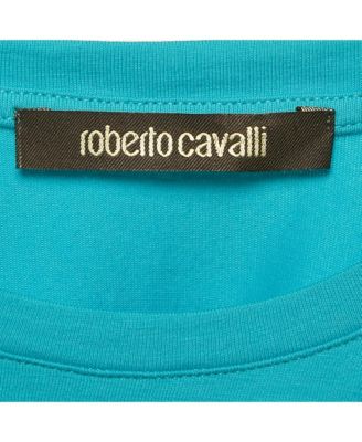 Women's Blue Logo Print Jersey T-Shirt