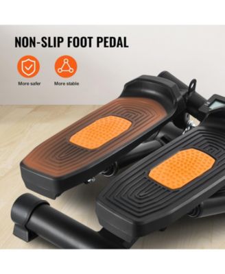 Mini Stair Stepper, Hydraulic Twist Stepper with Resistance Bands and LCD Monitor for Home Exercise