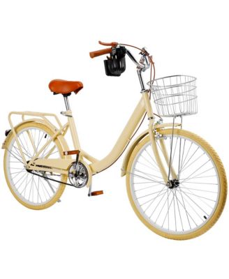 24-inch Cruiser Bike with Low-Step Frame, Shock-Absorbing Tires, and Dual Brakes