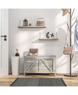 Space-Saving Shoe Cabinet with Doors for Small Hallway