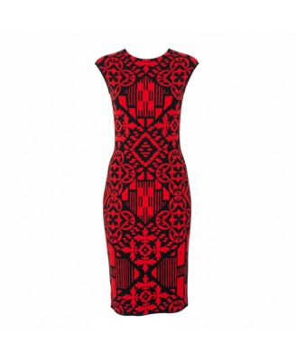 Women's Jacquard Knit Sheath Dress